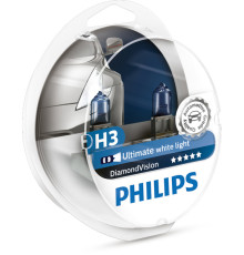 Лампа галогенная Philips DiamondVision H3 12V 55W (2 шт.) (12336DVS2) Philips 12336DVS2