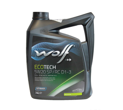 Масло моторное Wolf Вольф EcoTech SP/RC D1-3 5W-20 161744 4 л Масло моторное Wolf Вольф EcoTech SP/RC D1-3 5W-20 161744 4 л