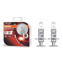 Лампа галогенная Osram Night Breaker Silver +100% H1 12V 55W (2 шт.) (64150NBSHCB) Osram 64150NBS-HCB